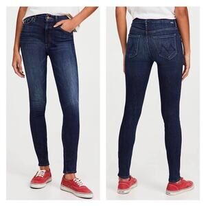 MOTHER  The Looker Skinny Mid Rise Jeans in Flowers From The Storm, Size 30